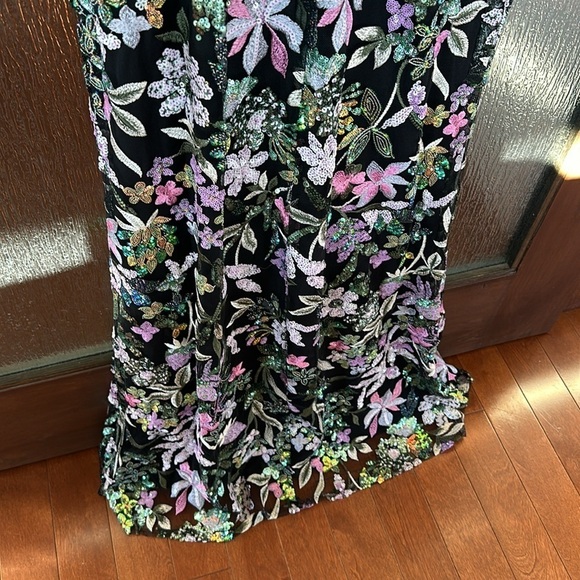 Mac Duggal NEW NWT Spaghetti Strap Bustier Floral Embroidered Appliqué Gown Sz 8 - Picture 14 of 15